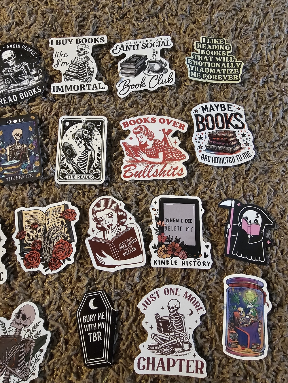Book Lover Vinyl Sticker Sheet – Gothic Reading Designs